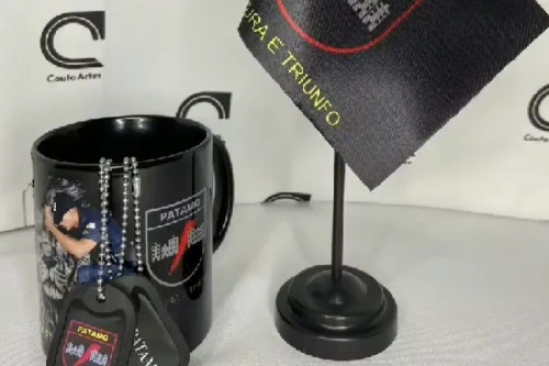 Kit DogTag Caneca Bandeira Personalizados